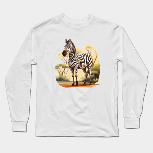 Zebra Lover Long Sleeve T-Shirt by zooleisurelife